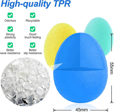 Pallina Antistress Mano Terapia 3 Pezzi, Palline Antistress Con Diversi Gradi Di Durezza, Pallina Fisioterapia Mano, Palla Antistress per Il Sollievo Dall'Ansia E La Formazione Riabilitativa