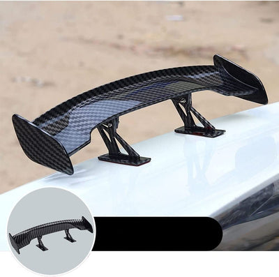 Mini Spoiler Auto Universale，Decorazione per Auto Accessori，Fibra Di Carbonio Auto Ala Senza Perforazione Coda Decorazione Spoiler Alettone Laterale Posteriore.