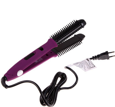 Hair Curling Stick Dual-Purpose Hair Straightener Buckle Hair Curler Electric Coil Comb Plywood