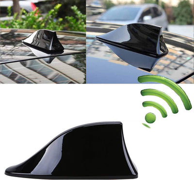 Antenna Pinna Squalo-Antenna Universale per Auto,Antenna Del Segnale Radio FM/AM Della Del Pinna Di Squalo Autoadesiva Impermeabile Universale (Nero)