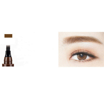 Four-Prong Bifurcated Liquid Eyebrow Pencil