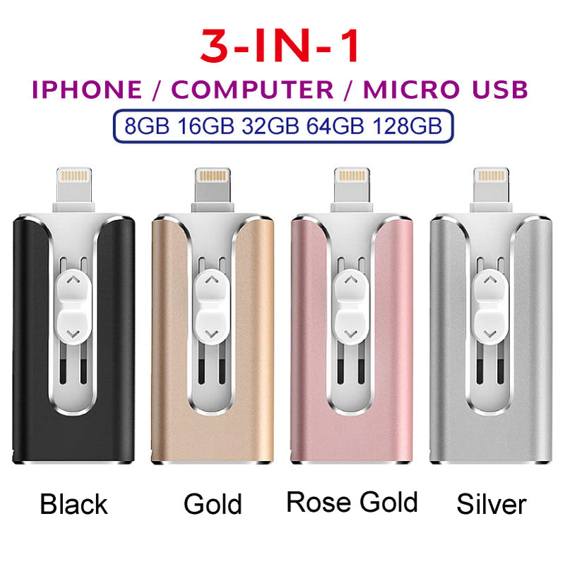 Compatible with , Suitable for Android Computer Three-In-One Metal USB Drive