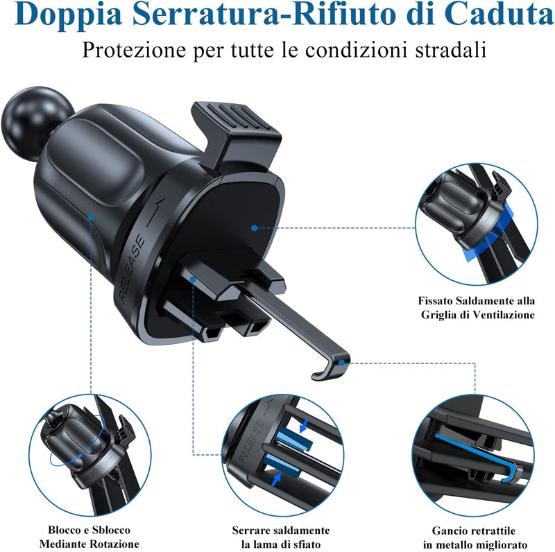 【Ultra Stabile】 Porta Cellulare Auto per Bocchetta D&