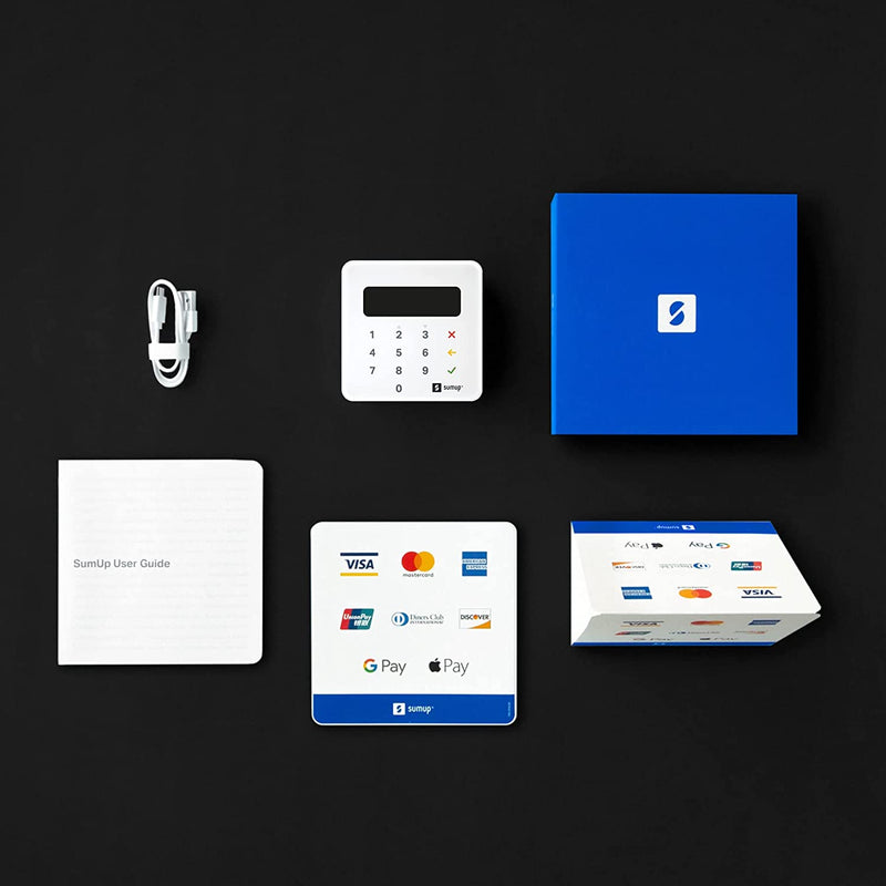 Lettore Di Carte  Air per Pagamenti Con Carta Di Debito, Credito, Apple Pay, Google Pay. Dispositivo Portatile Contactless - Avvicina Soltanto La Carta, Il Telefono O in Modalità Chip & Pin