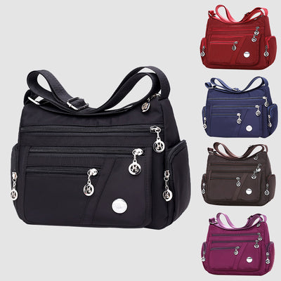 Ladies Multi-Layer Square Fashion Women Shoulder Messenger Bag Waterproof Nylon Oxford Crossbody Bag Handbags