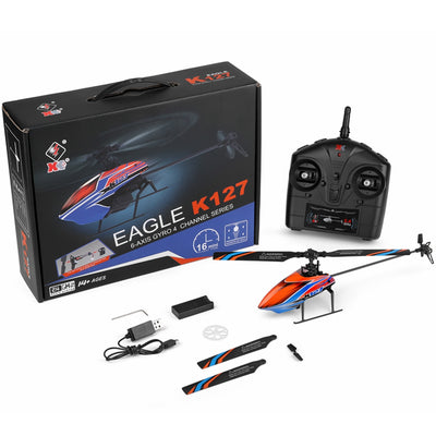 K127 4CH 6-Axis Gyro Altitude Hold Flybarless RC Helicopter RTF