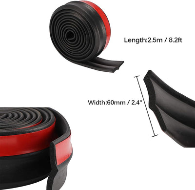 Spoiler Auto Universale, Striscia D'Incidente per Auto Strisce Di Protezione Er Paraurti Auto, 2.5 M, 60 Mm Di Larghezza Protezione Paraurti Er Auto