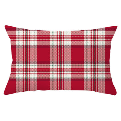 Christmas Printed Linen Backrest Pillowcase