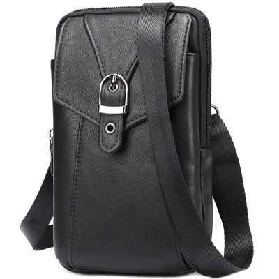 Men'S Leather Casual One-Shoulder Messenger Bag