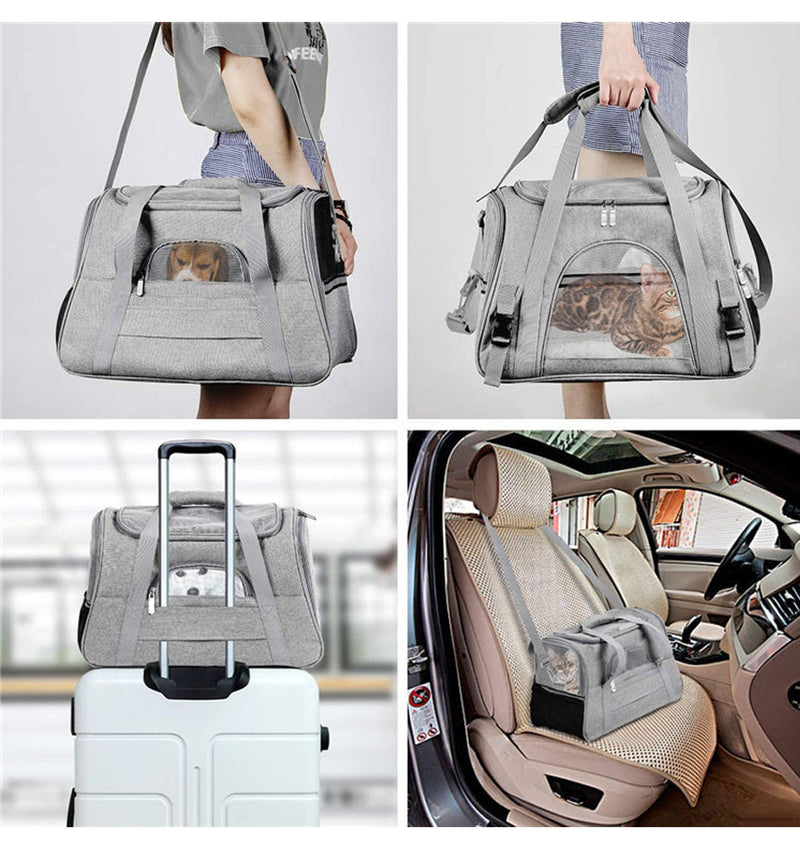 Dog Carrier Bags Portable Pet Cat Dog Backpack Breathable Cat Carrier Bag Airline Approved Transport Carrying for Cats Small New