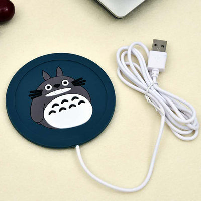 Cartoon Insulation Heating USB Heating Soft Rubber Coaster