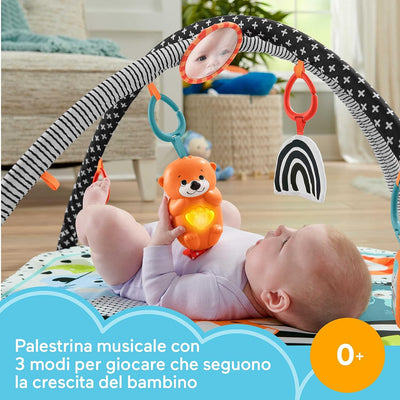 - Palestrina Luci E Suoni Degli Amici Animali, Tappetino Attività per Il Gioco a Pancia in Su O Distesi Sul Pancino Con 5 Giochi Inclusi Tra Cui Lontra Con Luci E Suoni, 0+ Mesi, HBP41