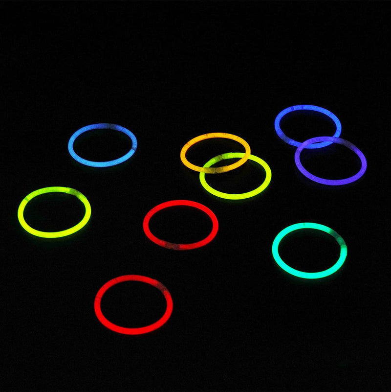 120 Pezzi Braccialetti Luminosi, Collane Neon per Bambini Di Alta Qualità Con Connettore, Lunghezza 20 Cm Set per Feste Con Bastoncini Luminosi, Matrimoni, Decorazioni Di Halloween