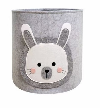 Cartoon Felt Storage Basket Toy Storage Bucket Portable Laundry Storage Basket