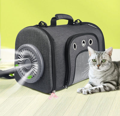 Pet Out Bag with Fan Side Mesh Ventilation