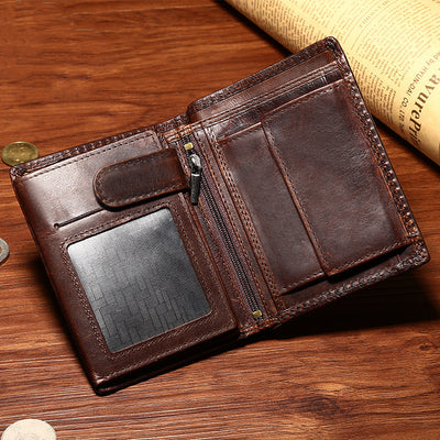 Men'S Business Vintage Leather Wallet