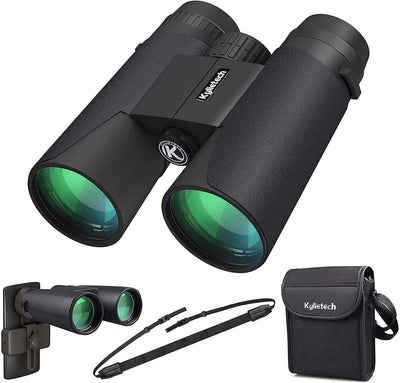 Binocolo Professionale Alto Ingrandimento - Prisma Bak4 E Lente FMC, Impermeabile, Messa a Fuoco Veloce, 12 X 42 Con Adattatore Telefonico per Birdwatching, Escursionismo, Caccia