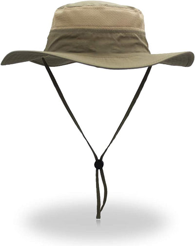 Cappelli Da Pesca Cappello Da Sole in Rete Da Spiaggia Antivento UPF50+ Protezione UV Bucket