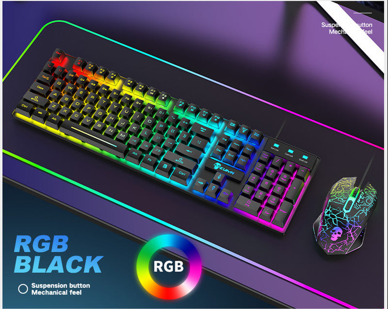 Kuiying T6RGB Luminous Keyboard and Mouse Set