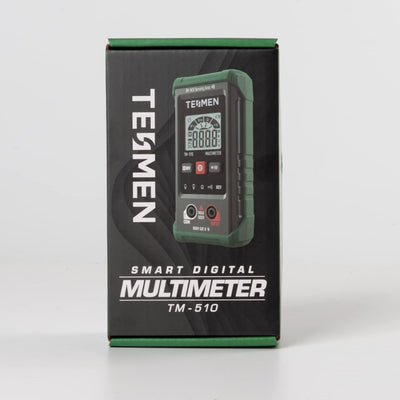 TM-510 Multimetro Digitale, 4000 Conta Tester Elettricista, Misurazione Smart, Autoranging, Senza Contatto, Misura Tensione AC/DC, Resistenza, Continuità – Verde