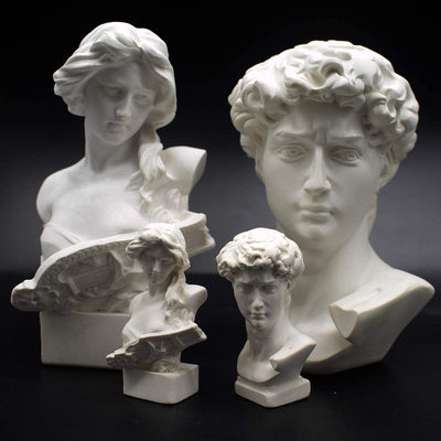 - Statua in Resina Del David, Scultura Decorativa per Librerie E Uffici, Realizzata a Mano, 15 Cm, Decorazione Artigianale per La Casa, Regalo per Gli Amici