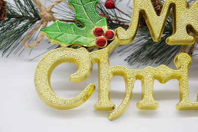 Christmas Three Dimensional English Decoration Sign