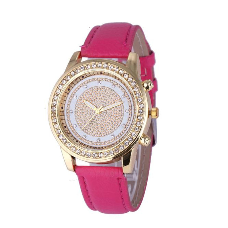 New Women Bracelet Wristwatch Ladies Crystal Geneva Watches Fashion Stainless Steel Quartz Wristwatches