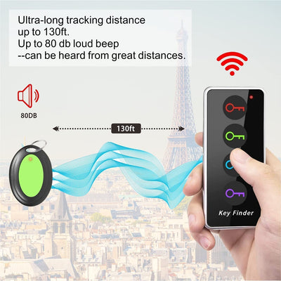 Localizzatore Chiavi Trova Chiavi,  Trasmettitore Wireless Key Finder, Remote Finder W/Torcia LED per I Tasti Del Telefono Cellulare Degli Animali Domestici