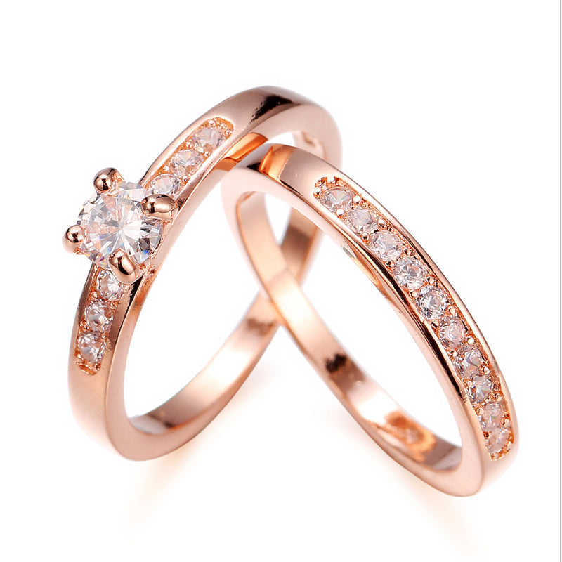 Rose Gold Ring with Diamonds