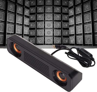 Altoparlante Cablato, T83 Soundbar Stereo Alimentato Tramite USB Controllo Del Volume Del Subwoofer Stereo Hifi Altoparlante Portatile Da Tavolo Lungo Spina Da 3,5 Mm per Computer TV