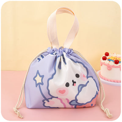 Cute Cartoon Waterproof Insulated Lunch Box Storage Bag