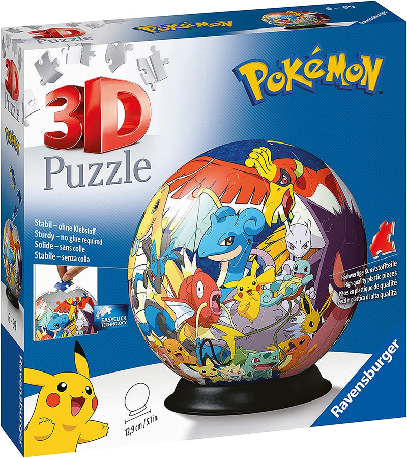 - 3D Puzzle Personaggi Pokémon, Puzzle Ball, 72 Pezzi, 6+ Anni