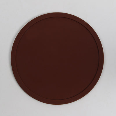 Simple Style Candy Color Silicone 10CM round Coaster