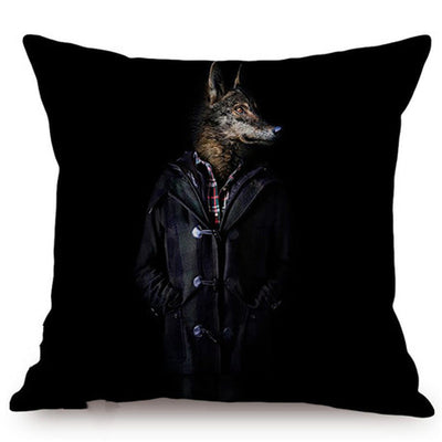 Explosive 3D Animal Wolf Series Car Pillowcase