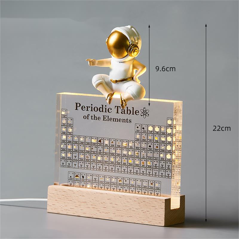 Acrylic Periodic Table of Elements with Real Samples with the Light Base Ornament School Teaching Display Chemical Real Element