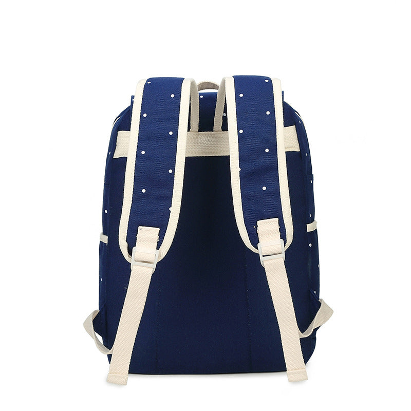 Canvas Backpack Female Korean Version of Junior High Schoolbag