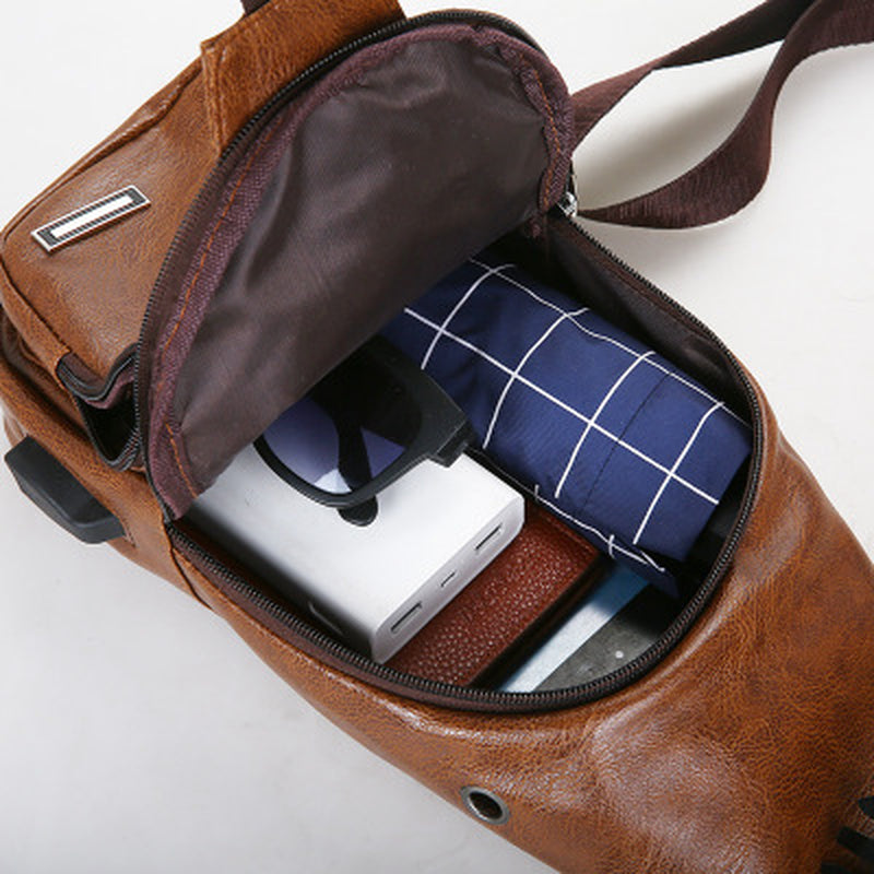 USB Charging Chest Bag