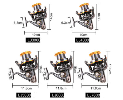 9000 Type Long-Distance Caster Fishing Reel Spinning Wheel