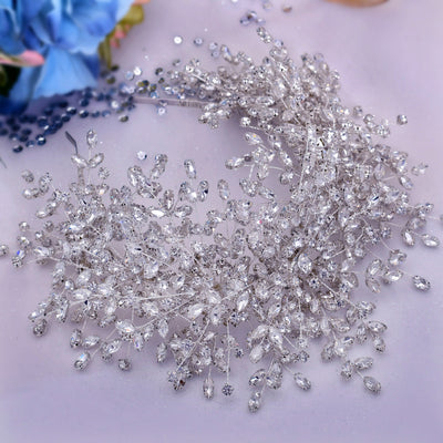 2021 New Heavy Handmade Rhinestone Ice and Snow Queen Wedding Crown