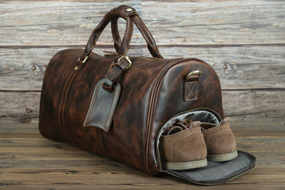 Horse Leather Men'S Travel Bag