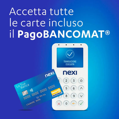 Mobile Pos - Pos Portatile Contactless, Lettore Elettronico Portatile per Pagamenti Con Bancomat, Carta Di Credito, Prepagata, Apple Pay E Google Pay - Firma Digitale Con App  Mobile, BP-55