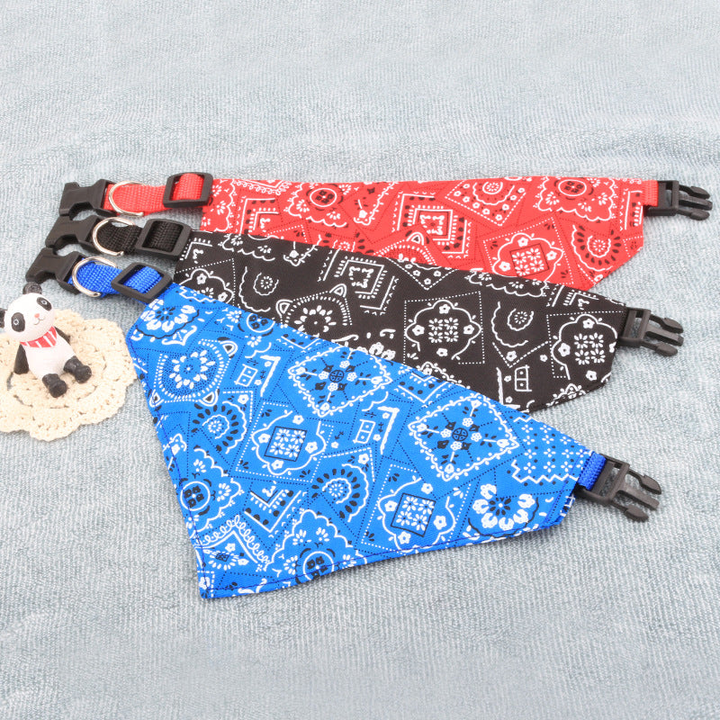 Neck Scarf Bandana Collar Neckerchief Adjustable Pet Dog Puppy Cat Pet Supplies