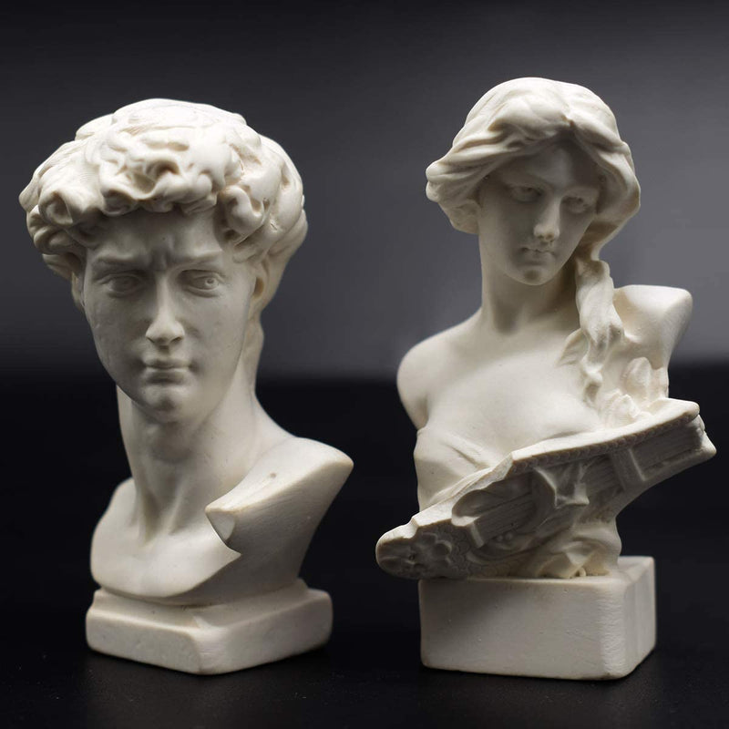 - Statua in Resina Del David, Scultura Decorativa per Librerie E Uffici, Realizzata a Mano, 15 Cm, Decorazione Artigianale per La Casa, Regalo per Gli Amici