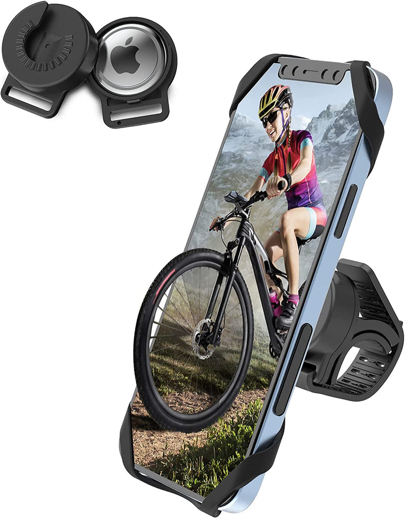 Supporto Telefono Bicicletta, Universale Manubrio Porta Cellulare Moto，360° Rotabile Porta Cellulare Bici Compatibile per 4.5"-7.0" Smartphone Iphone 14 PRO Max/13/12,Samsung, Huawei(Nero-4)