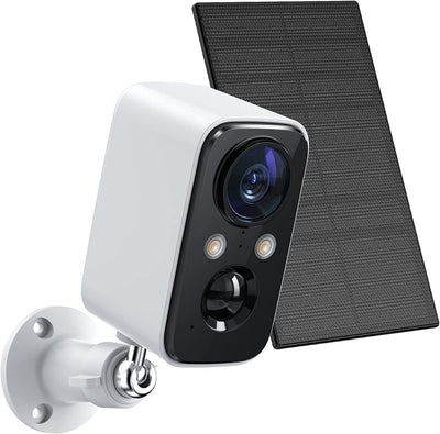 Telecamera Wi-Fi Esterno Senza Fili Solare,Videocamera Sorveglianza Con Visione Notturna a Colori,Rilevamento Umano Pir,Conversazione a 2 Vie,Impermeabile IP66