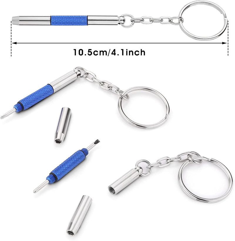 2 Pezzi 3 in 1 Cacciavite per Occhiali Kit Di Riparazione, Cacciavite Da Tasca a Doppia Punta, Mini Multifunzione Cacciavite per Occhiali, Sole, Orologi, Gioielleria