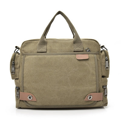 Multi-Compartment Canvas Fashion Men'S Shoulder Bag