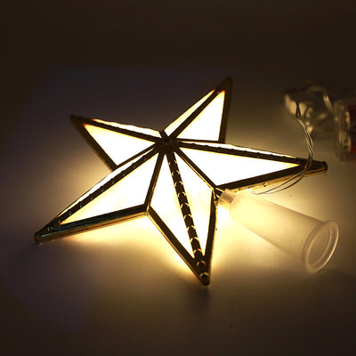 Christmas Lights Tree Top Star Plastic USB Battery Two Functions For Power Supply