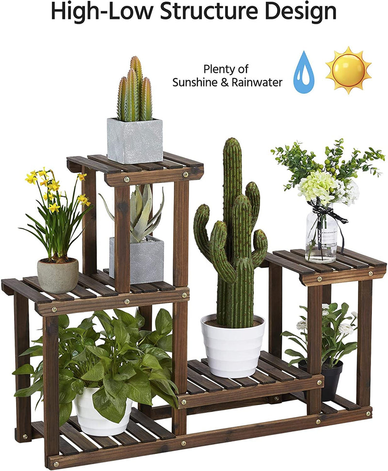 Multi-Tiered Plant Stand for Indoor Plants Flower Display Rack Tiered Shelf Real Plant Holder Multi Layer Outdoor Plant Shelving Unit in Garden Balcony Patio Living Room