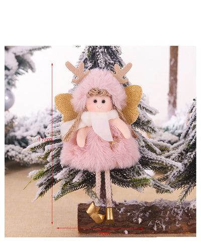 Christmas Cute Fabric Antler Plush Girl Decoration Ornaments